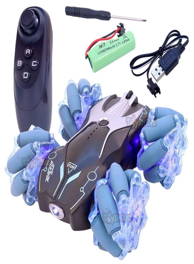 RahiGlow RC Stunt Car 2.4Ghz 4WD Remote Control 1:24 360 Degree Flip Drift Deformation Twisting with Music LED Light Rechargeable High Speed Off Road Crawler Stunt Racing Intruder Toy Gift for Kids - Image 4